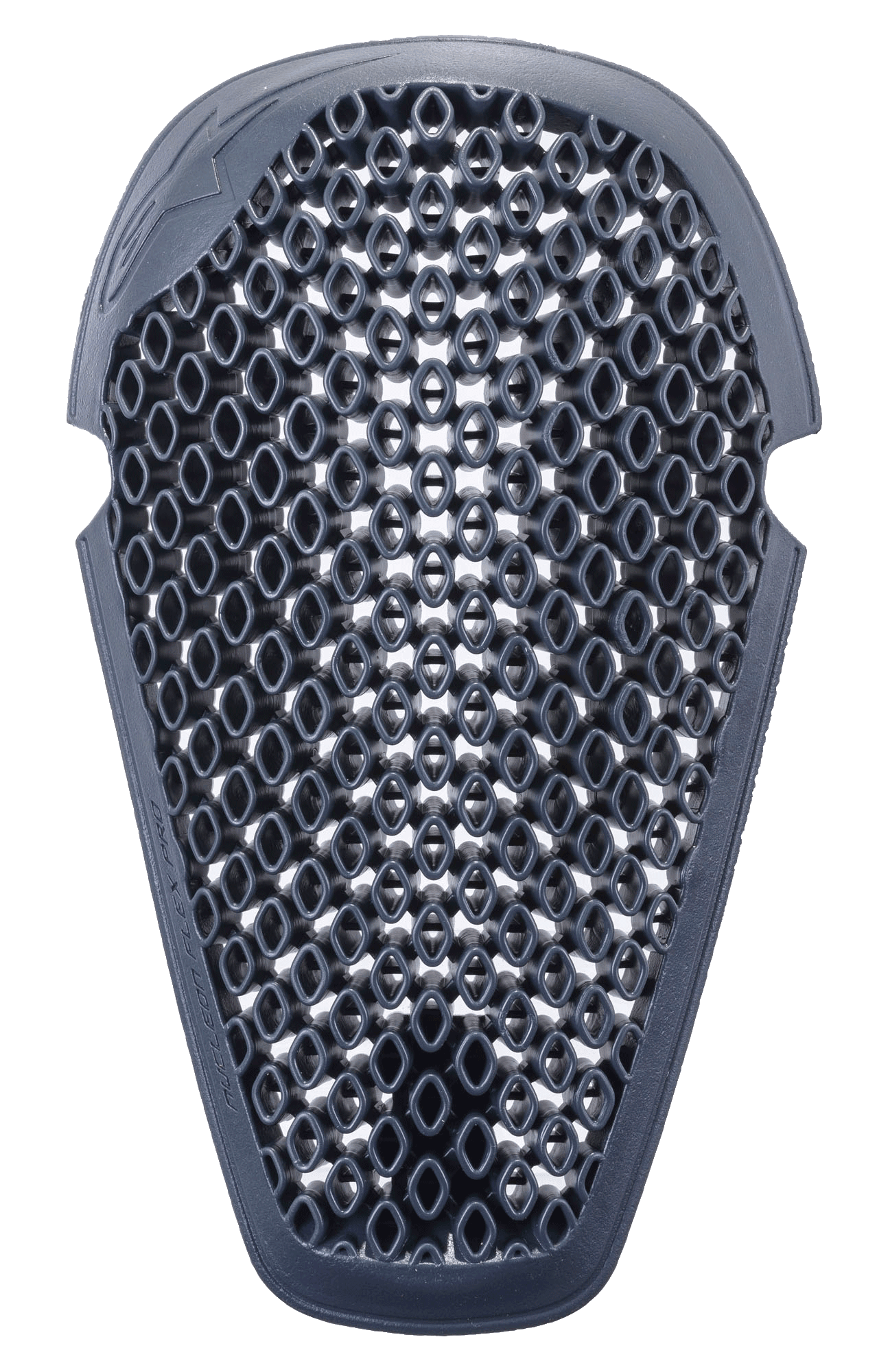 Alpinestars Nucleon Flex Pro knæbeskytter, antracit, med et ventileret åbent bikubestruktur-design, ergonomisk form til stødbeskyttelse ved motorcykelkørsel, letvægts og fleksibel konstruktion