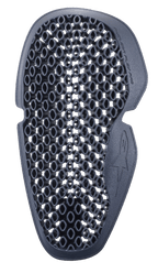 Alpinestars Nucleon Flex Pro albuebeskytter, antracitgrå, honeycomb-ventilationsmønster, kontureret ergonomisk form med præget logo, fleksibel slagbeskyttelsesindsats til motorcykeludstyr