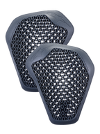Alpinestars Nucleon Flex Pro skulderbeskyttere, et par antracitgrå indlæg med bikage-cellestruktur, letvægts og ventileret ergonomisk design til motorcykeljakker