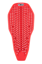 Alpinestars Nucleon Plasma Full Back Protector Insert, rød, rygbeskyttelse til motorcykel med zigzag-perforeret mønster, letvægts og fleksibelt design til ventilation, stødabsorberende beskyttelsesindsats