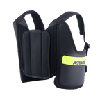 Alpinestars Bionic Rib Support, karting ribbensbeskytter, sort og fluoriserende gul, med ASTARS-branding, justerbare mesh-stropper og flerlags polstret konstruktion for en ergonomisk pasform.