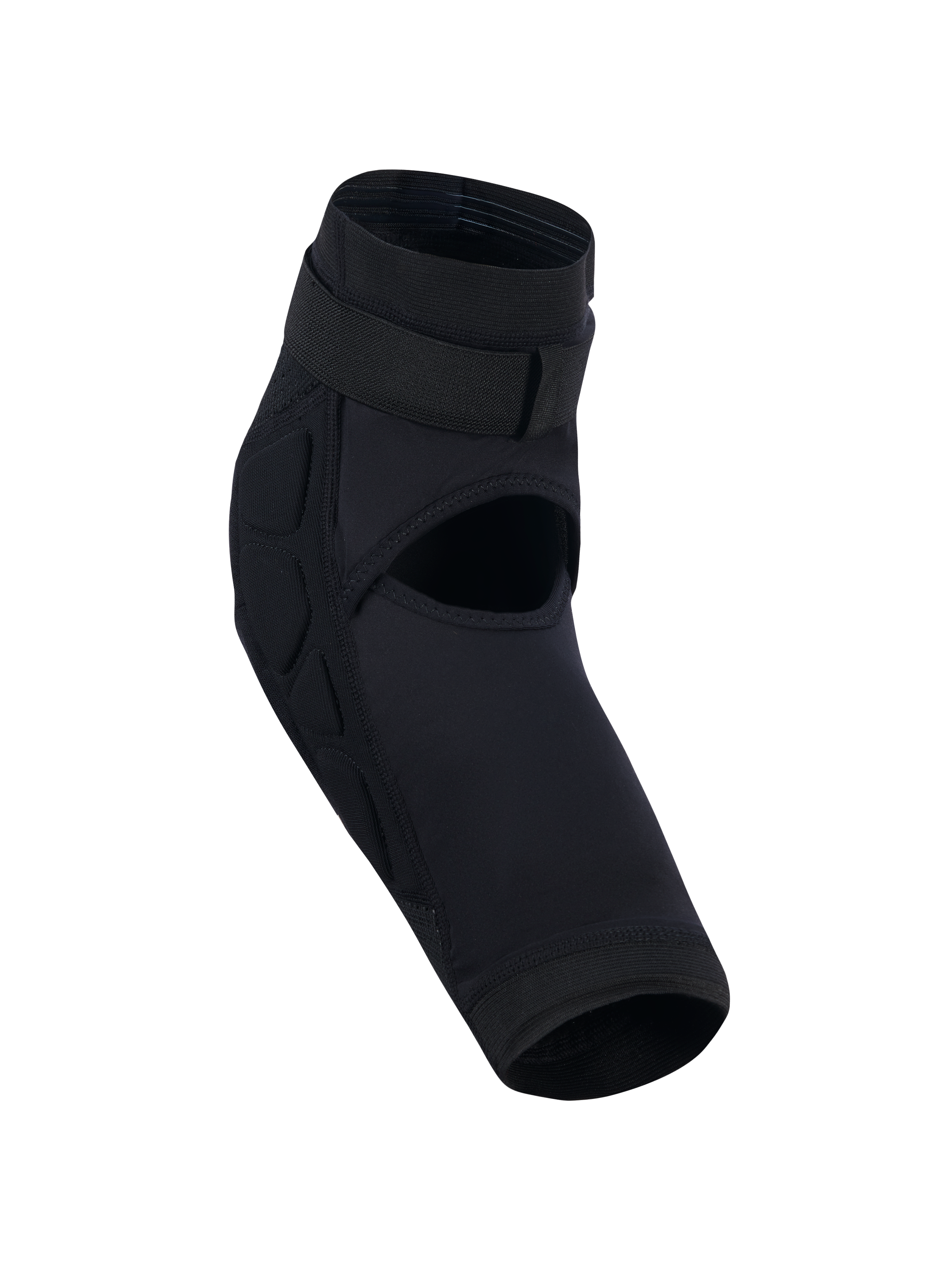 Alpinestars Bionic Plasma Youth knæbeskytter, sort, motocross knæbeskytter til unge, åbent design bagpå for ventilation, sikker rem øverst, sidepolstring mod stød, anatomisk sleeve-konstruktion til terrænkørsel