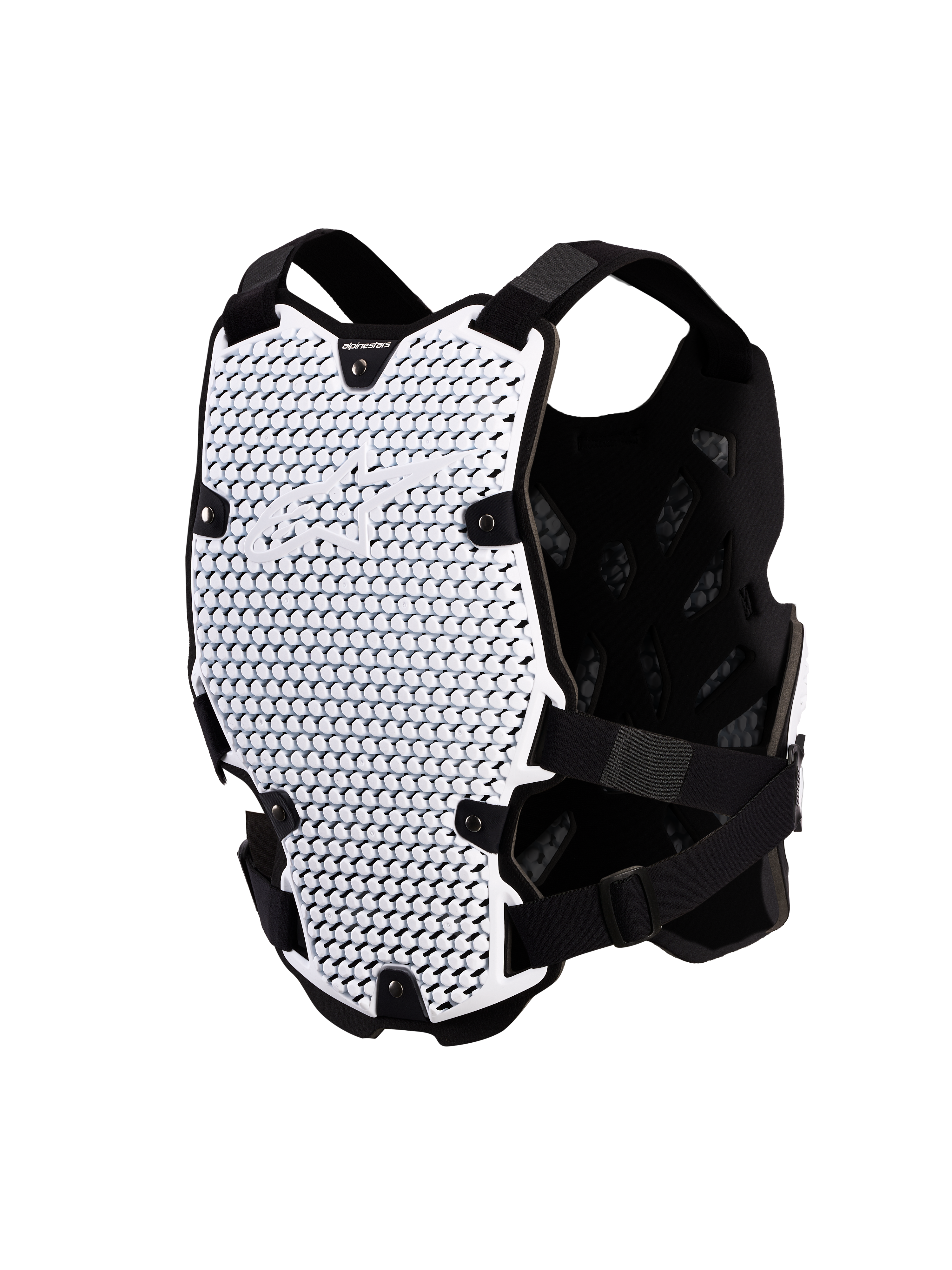 Alpinestars Bionic Action Chest Protector, White and Black, CE Level 1 Motocross body armor with A-Morph technology.