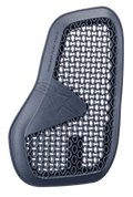 Alpinestars Nucleon Flex Pro Ci-beskytter, brystbeskytter til motorcykel, antracit, mørkegrå beskyttelsespude med honeycomb-mesh-mønster, buet ergonomisk design med præget stjernelogo, meget ventileret mikrostruktur