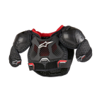 Alpinestars Bionic Action Kickstart brystbeskytter til ungdom, sort og rød ventileret kropsbeskytter med TPR-beskyttelse.