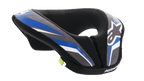 Alpinestars Youth Sequence Neck Roll, motocross nakkebeskytter til unge, sort, antracit og blå, ergonomisk polstret design med blå og grå mønstrede paneler, hvide detaljer og Alpinestars-branding, blødt indvendigt for for komfort
