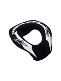 Alpinestars Youth Sequence Neck Roll, black and white motocross neck protector with double-density foam and an extended tail.
