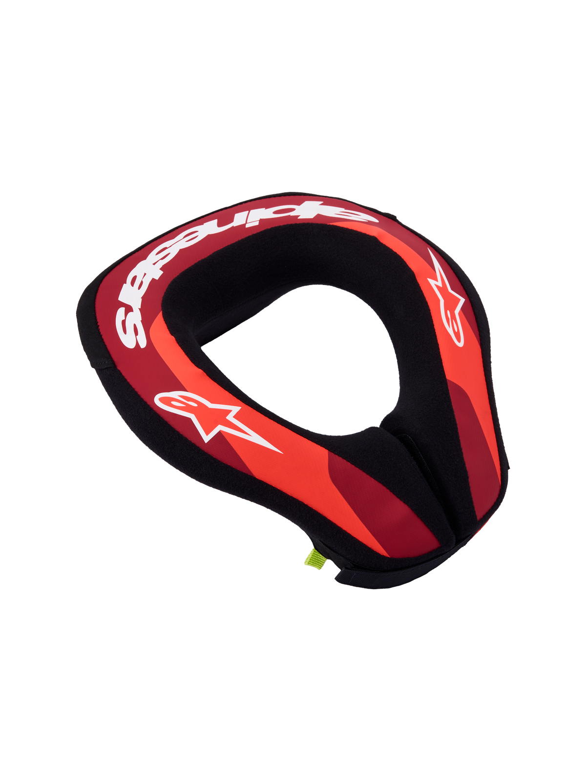 Alpinestars Youth Sequence Neck Roll, red and black motocross neck protection gear for young riders with white logos.