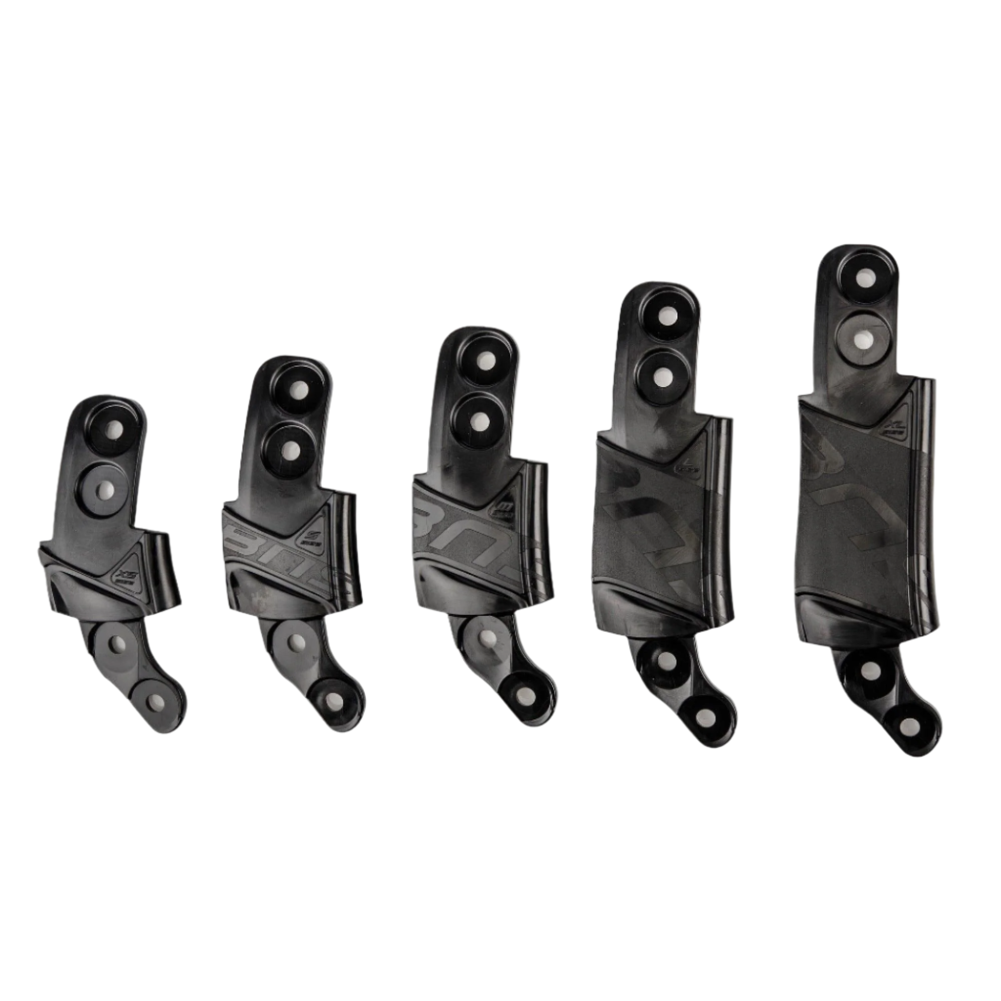 Alpinestars BNS-størrelsesadapter-sæt, tilbehør til Bionic Neck Support, sort, fem plastikkomponenter i forskellige højder til præcis justering af beskyttelsen, modulære pasformskomponenter til off-road-beskyttelse