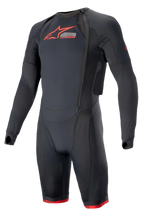 Alpinestars Tech-Air System teknisk lag, herre-motorcykelunderdragt til racing, sort og rød, åndbart mesh og kompressionspasform