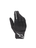 Alpinestars Copper Gloves, black and white urban motorcycle gloves featuring lightweight textile mesh.