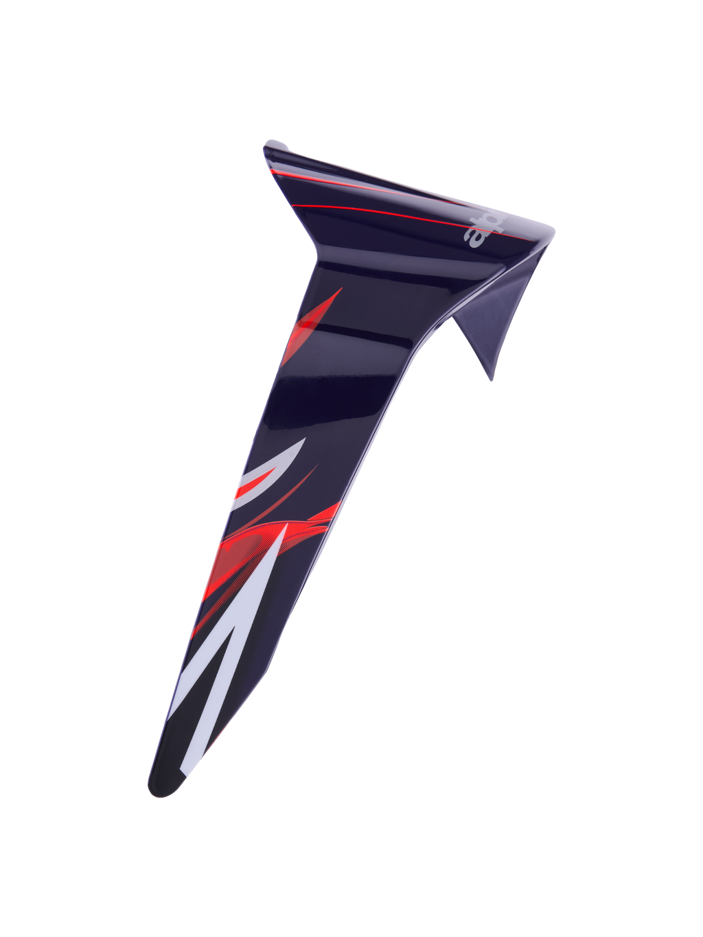 Alpinestars Supertech R10 Flyte Standard Spoiler, hjelmtilbehør, lilla-rød blank med rød og hvid grafik, strømlinet aerodynamisk reservedel til racerhjelme, højglans finish