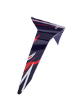 Alpinestars Supertech R10 Flyte Standard Spoiler, hjelmtilbehør, lilla-rød blank med rød og hvid grafik, strømlinet aerodynamisk reservedel til racerhjelme, højglans finish