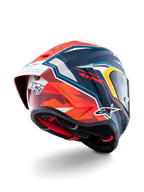 Alpinestars Hjelm Supertech R10 Acosta Begrænset Udgave, motorcykelracinghjelm, blå, rød og hvid, kulfiberkonstruktion, ECE 22.06 og DOT-certificeret