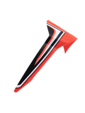 Alpinestars Supertech R10 Miller Standard Limited Edition Spoiler, aerodynamisk bagspoiler til motorcykelhjelm, rød med sorte og hvide striber, strømlinet racerdesign, udskiftningstilbehør til S-R10 hjelme