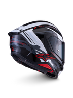Alpinestars S-R7 A-Core hjelm, full-face motorcykelracinghjelm, sort, hvid og rød, ECE-certificeret kulstofkomposit med avanceret aerodynamik