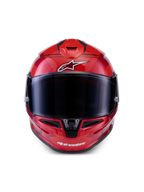 Alpinestars S-R7 A-Core Hjelm ECE 22.06, rød og hvid full-face motorcykelhjelm med blank finish og klart visir