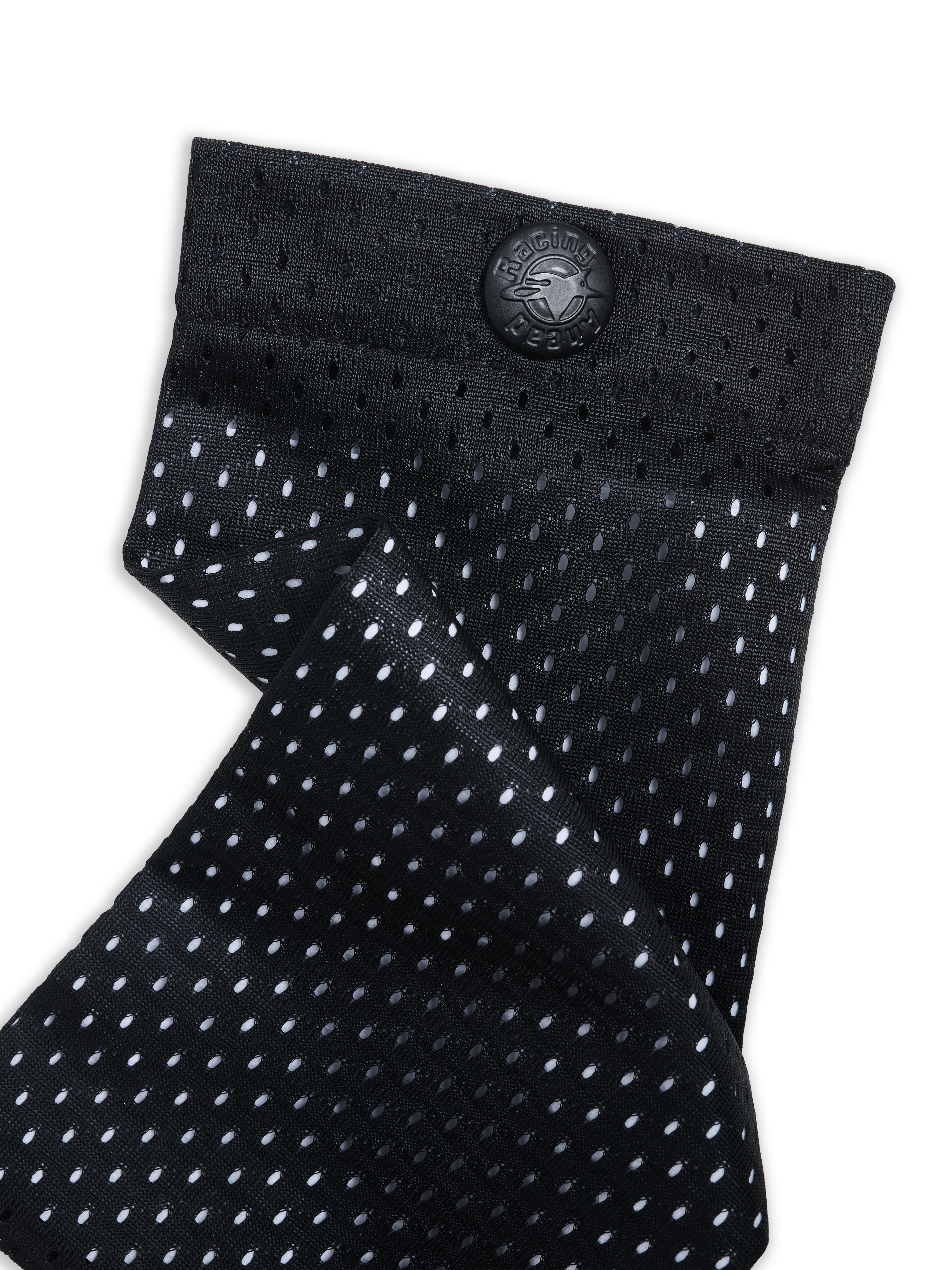 Alpinestars RSRV mesh-støvpose, sort perforeret stof med Racing Ahead-logo på trykknappen, motorsportstilbehør