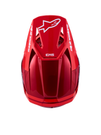 Alpinestars SM3 Radium Helmet ECE06, Red and White Motocross Helmet, Lightweight Thermo-injected Shell, ECE Certified.