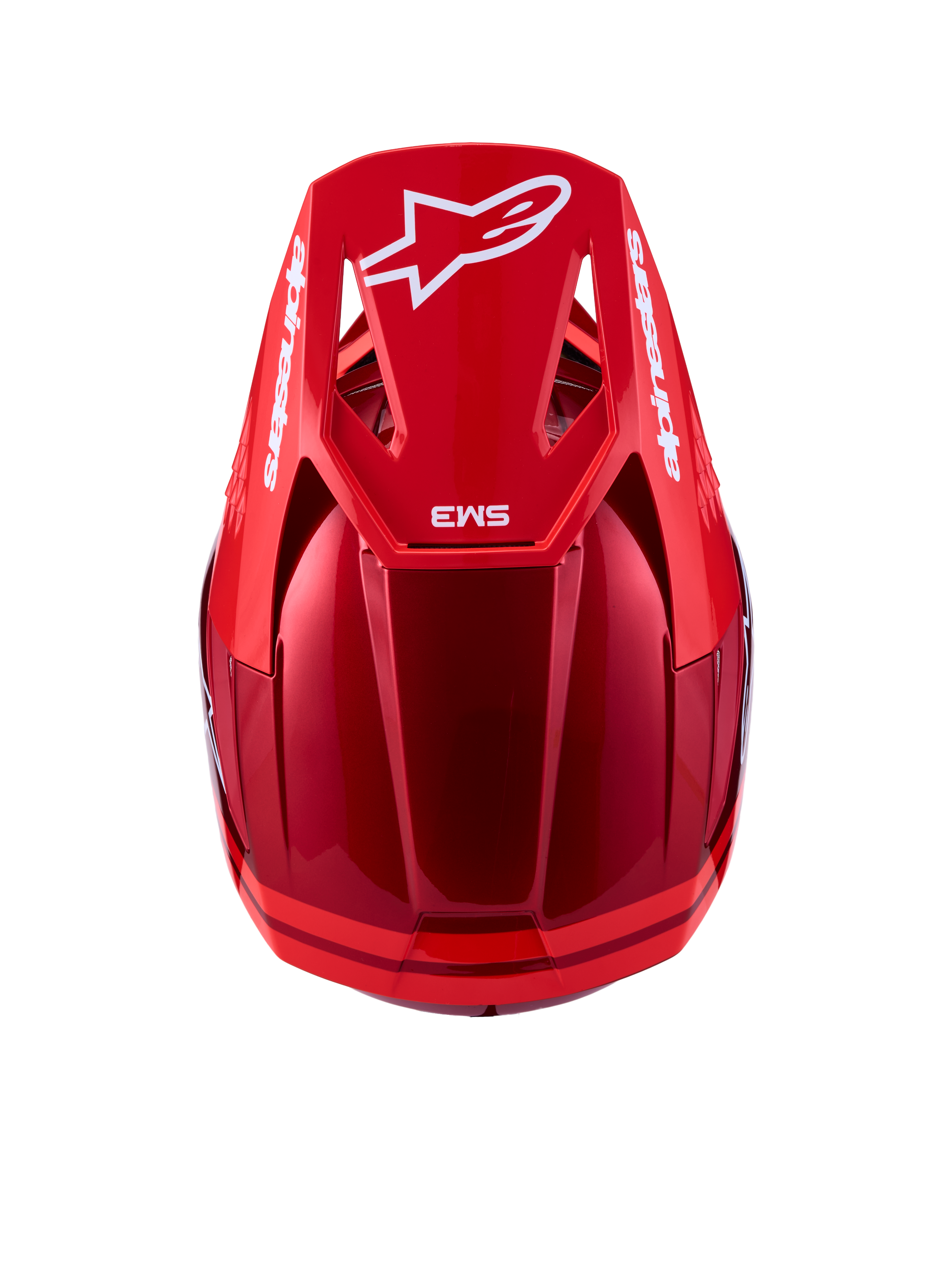 Alpinestars SM3 Radium Helmet ECE06, Red and White Motocross Helmet, Lightweight Thermo-injected Shell, ECE Certified.