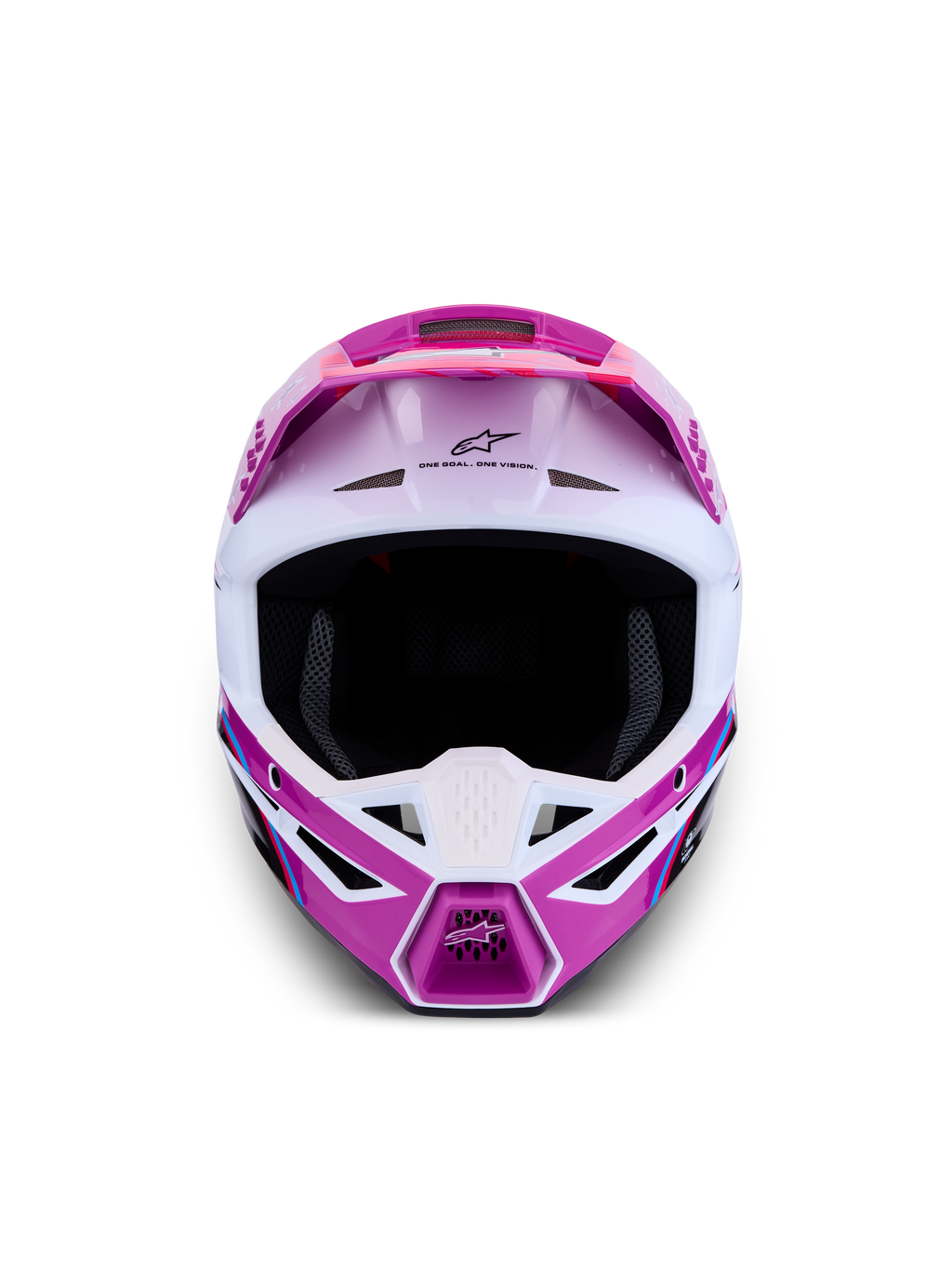 Alpinestars SM3 Falcon Helmet ECE06, purple and white motocross helmet with advanced ventilation for off-road protection.