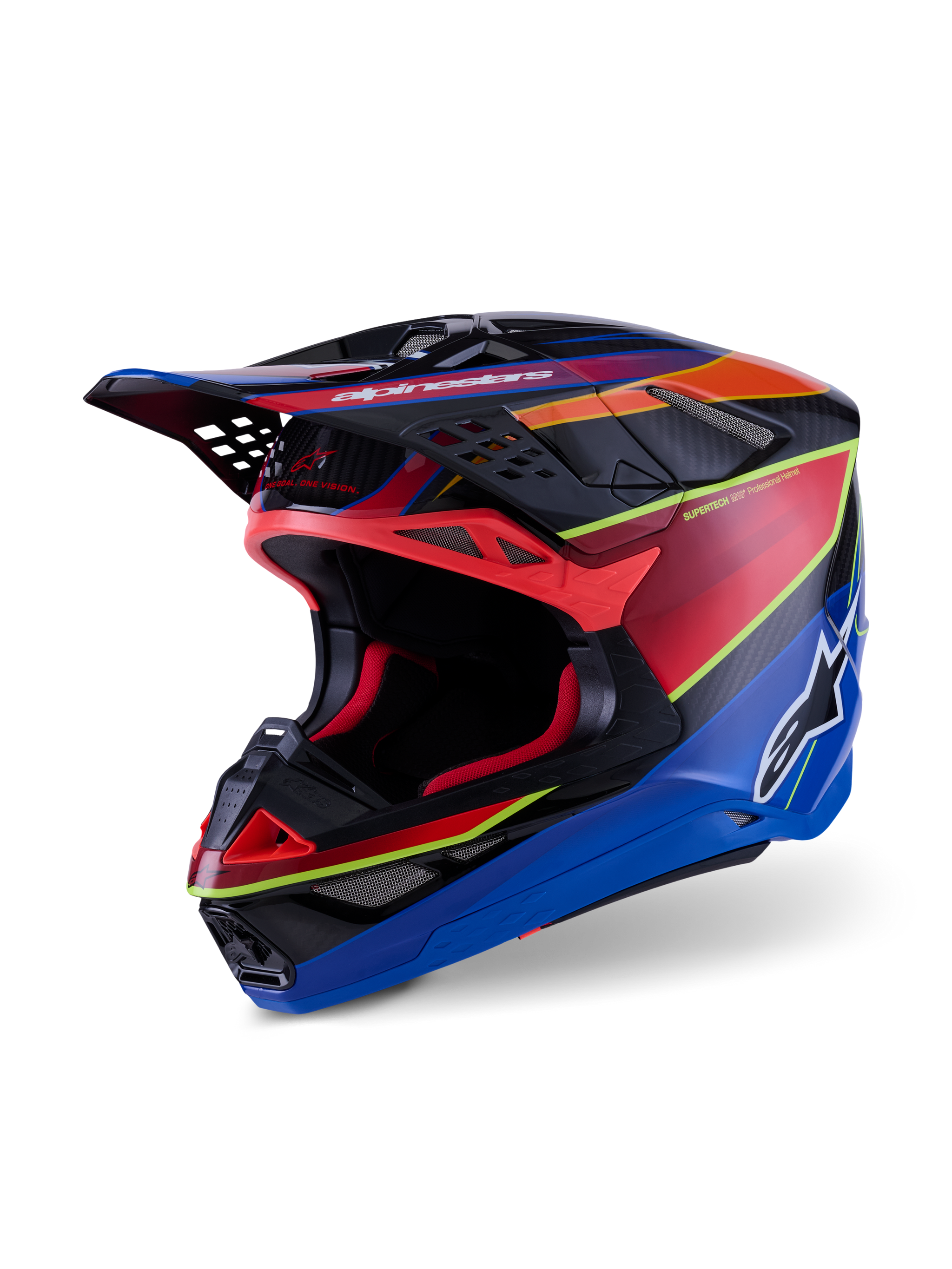 Supertech M10 Era ECE 22.06 Hjelm Blue Red Yellow Fluo Glossy