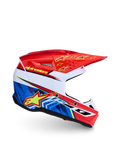 Alpinestars SM3 Youth Falcon Helmet ECE06, Youth Motocross Helmet, Red and Blue, ECE 2206 certified, lightweight shell.