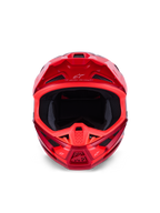 Alpinestars S-M7 Core hjelm, motocrosshjelm, blank rød, set forfra, viser flere indtagsventiler og aerodynamisk design, Astars-branding på visir og hagebøjle, professionelt off-road racerudstyr