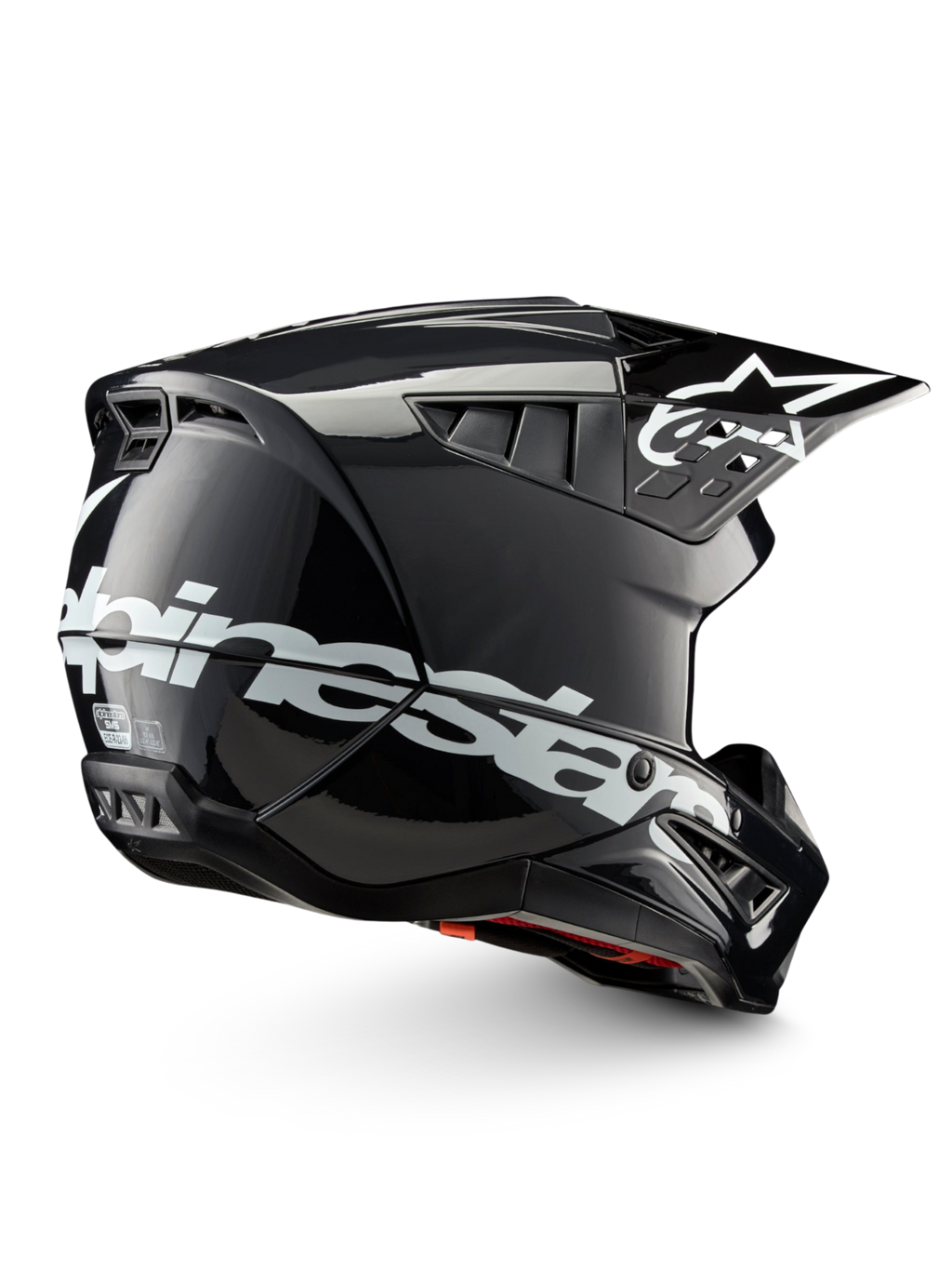 Alpinestars S-M5 Corp hjelm, unisex motocrosshjelm til terrænkørsel, mørkegrå blank og hvid, ECE 22.06-certificeret