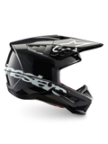 Alpinestars S-M5 Corp hjelm, motocrosshjelm til off-road kørsel, mørkegrå blank med hvidt logo, ECE 22.06-certificeret, letvægts termoplastskal.