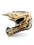 Alpinestars S-M5 Mineral motocrosshjelm, mørkebrun camouflage, mat finish, ECE 22.06-certificeret, off-road-beskyttelse