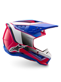 Alpinestars S-M5 Sail hjelm, ECE 22.06-certificeret motocrosshjelm i hvid, pink og blå med blank finish, letvægts beskyttelse til off-road og MX-kørsel