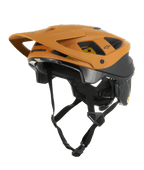 Alpinestars Vector Tech Zeal hjelm, MTB mountainbikehjelm, orange og sort med gult Mips-logo, stort visir foran, flere ventilationsåbninger og en justerbar hagerem, designet til off-road trailbeskyttelse