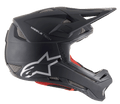 Alpinestars Missile Tech Solid Hjelm i sort mat, full-face downhill MTB-hjelm med mesh-ventiler og sølvlogo.