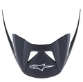 Alpinestars Vector Pro A2 visir, erstatningsvisir til MTB-hjelm, ebony mat sort, med hvidt Astars-logo på fronten, kantet aerodynamisk form med ventilationsudskæringer, mat plastfinish