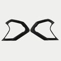 Alpinestars Supertech R10 Shield Mechanism Cover, Helmet Accessory, Black Glossy, pair of sleek angular plastic covers for visor mechanism, high-gloss finish, official replacement part for S-R10 helmets