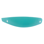Alpinestars Supertech R10 Shield Tear-Off Set, teal motorcycle racing helmet accessory for visor protection.