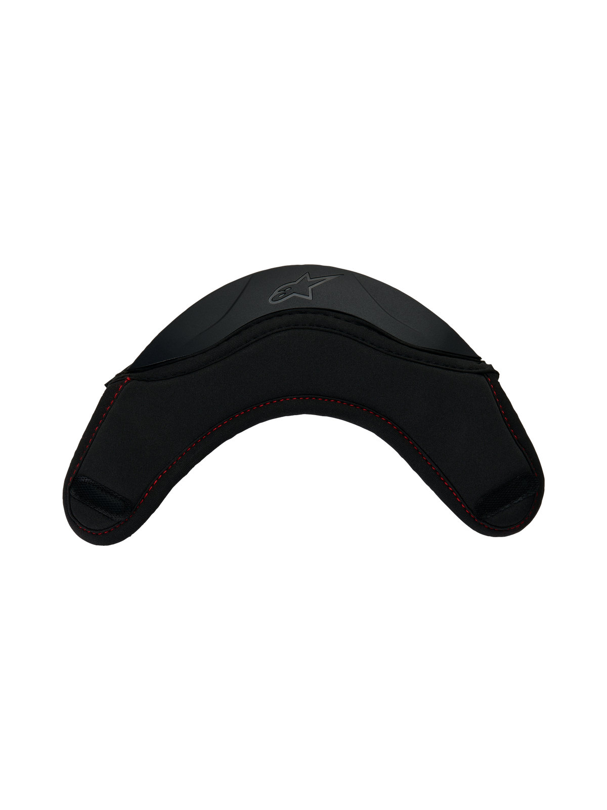 Alpinestars S-R7 hagebeskyttelse, tilbehør til motorcykelracinghjelm, sort med røde syninger og TPU-konstruktion