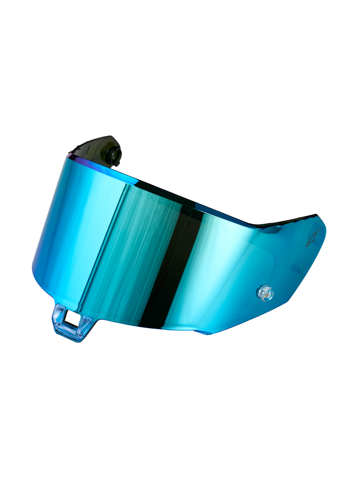 Alpinestars Supertech R-10/R-7 Absolute Vision Shield Gen2.1-R, replacement motorcycle helmet visor, mirror blue finish, optical-grade polycarbonate construction, circuit and road riding gear