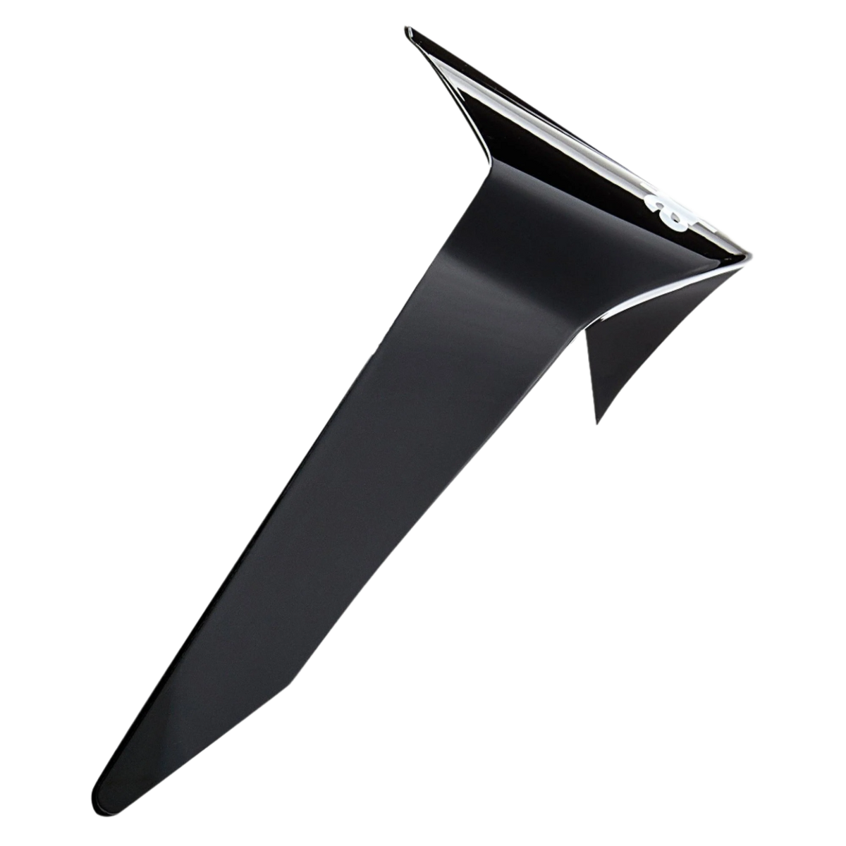 Alpinestars Supertech R10 Solid Standard spoiler, hjelmtilbehør, blank sort, aerodynamisk reservedel til S-R10 motorcykelhjelme, elegant vinklet design med en blank finish