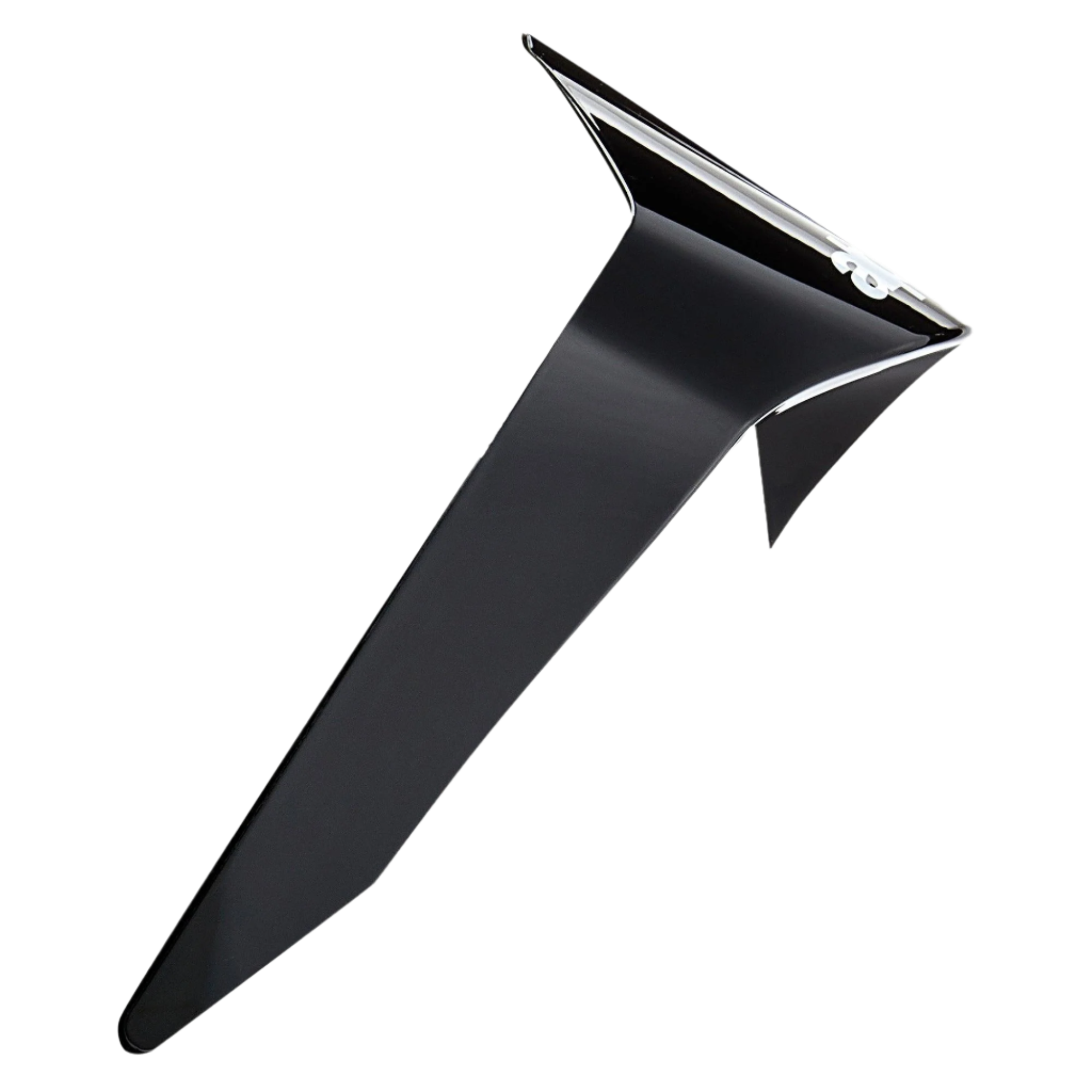 Alpinestars Supertech R10 Solid Standard spoiler, hjelmtilbehør, blank sort, aerodynamisk reservedel til S-R10 motorcykelhjelme, elegant vinklet design med en blank finish