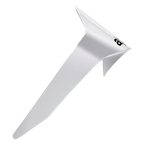Alpinestars Supertech R10 Solid Standard Spoiler, hjelmtilbehør, Solid White Glossy, aerodynamisk plastkomponent med et lille sort logo, officiel reservedel til S-R10 motorcykelhjelme