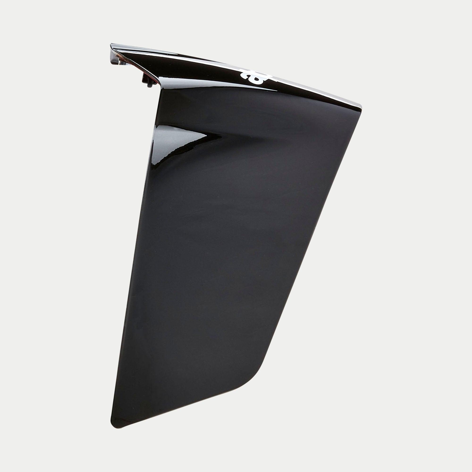 Alpinestars Supertech R10 Solid Race Spoiler, Helmet Accessory, Solid Black Glossy, aerodynamic replacement part with a polished finish and white logo detail