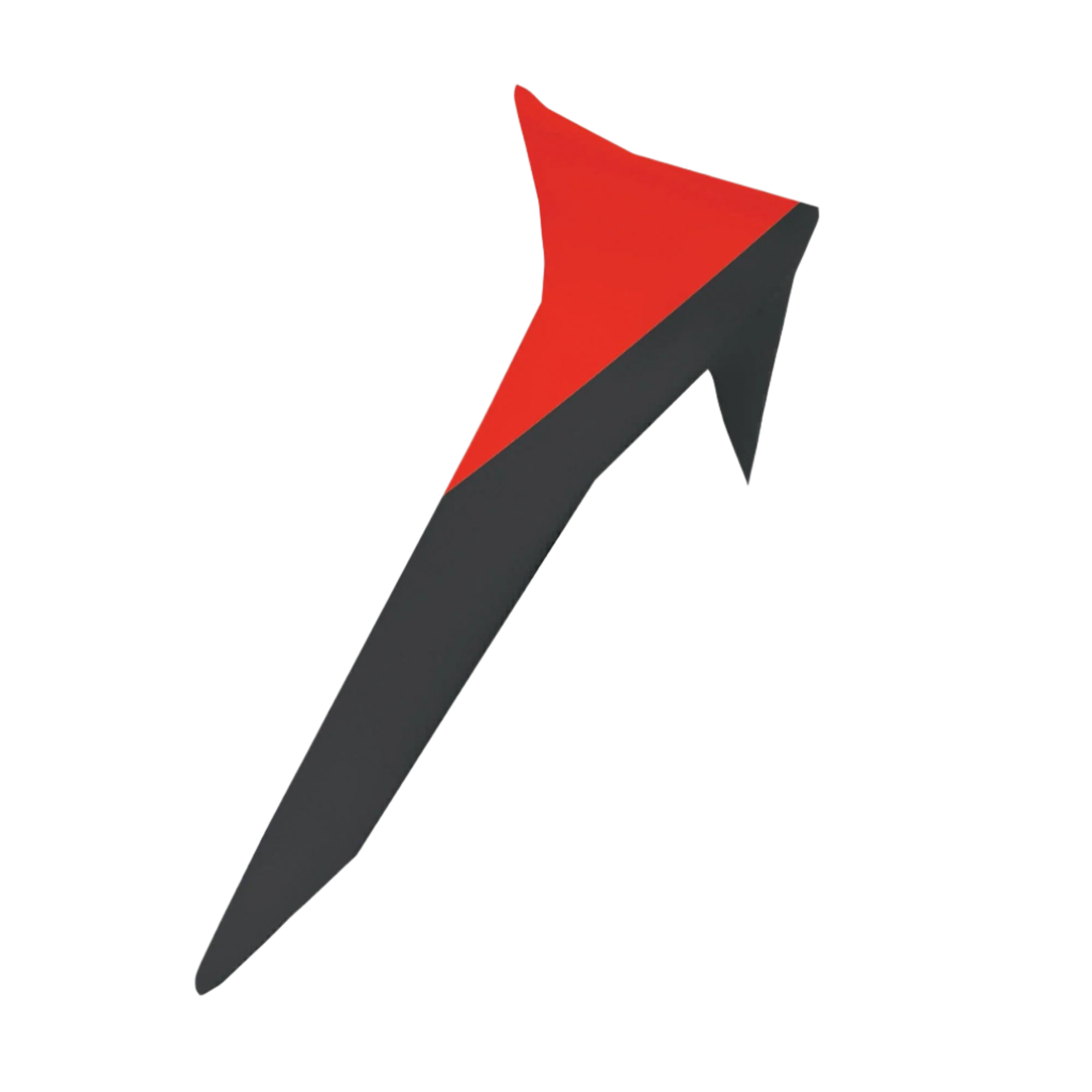Alpinestars Supertech R10 Element Standard Spoiler, tilbehør til motorcykelhjelm, sort og klar rød, strømlinet aerodynamisk design med en spids winglet-profil