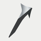 Alpinestars Supertech R10 Element Standard Spoiler, hjelmtilbehør, sort og sølv, aerodynamisk vingekomponent med et slankt vinklet design og blank finish, konstrueret til øget stabilitet og luftstrøm