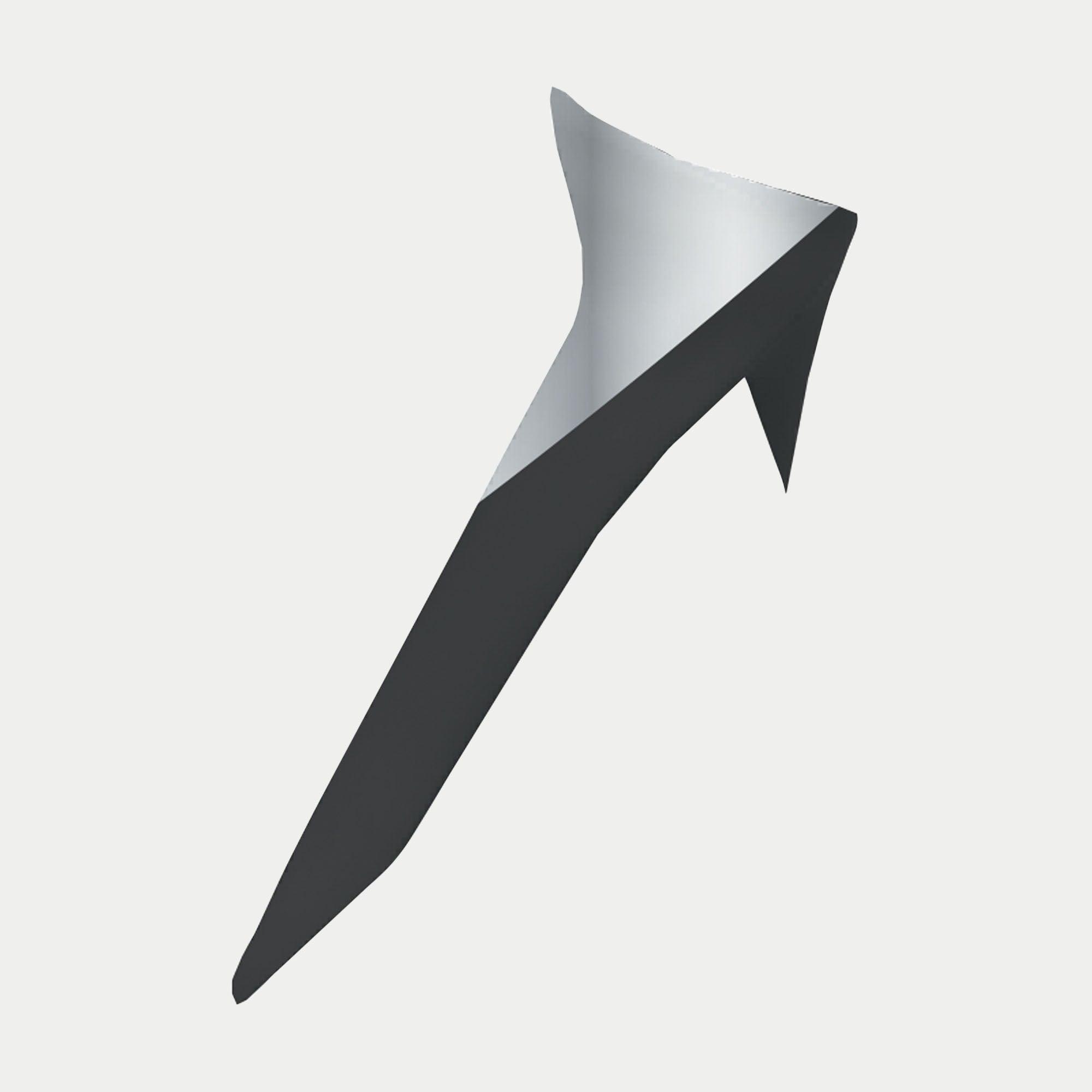 Alpinestars Supertech R10 Element Standard Spoiler, hjelmtilbehør, sort og sølv, aerodynamisk vingekomponent med et slankt vinklet design og blank finish, konstrueret til øget stabilitet og luftstrøm