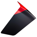 Alpinestars Supertech R10 Element Race Spoiler, hjelmtilbehør, blank sort og klar rød, aerodynamisk reservedel til S-R10 hjelme, strømlinet spids profil
