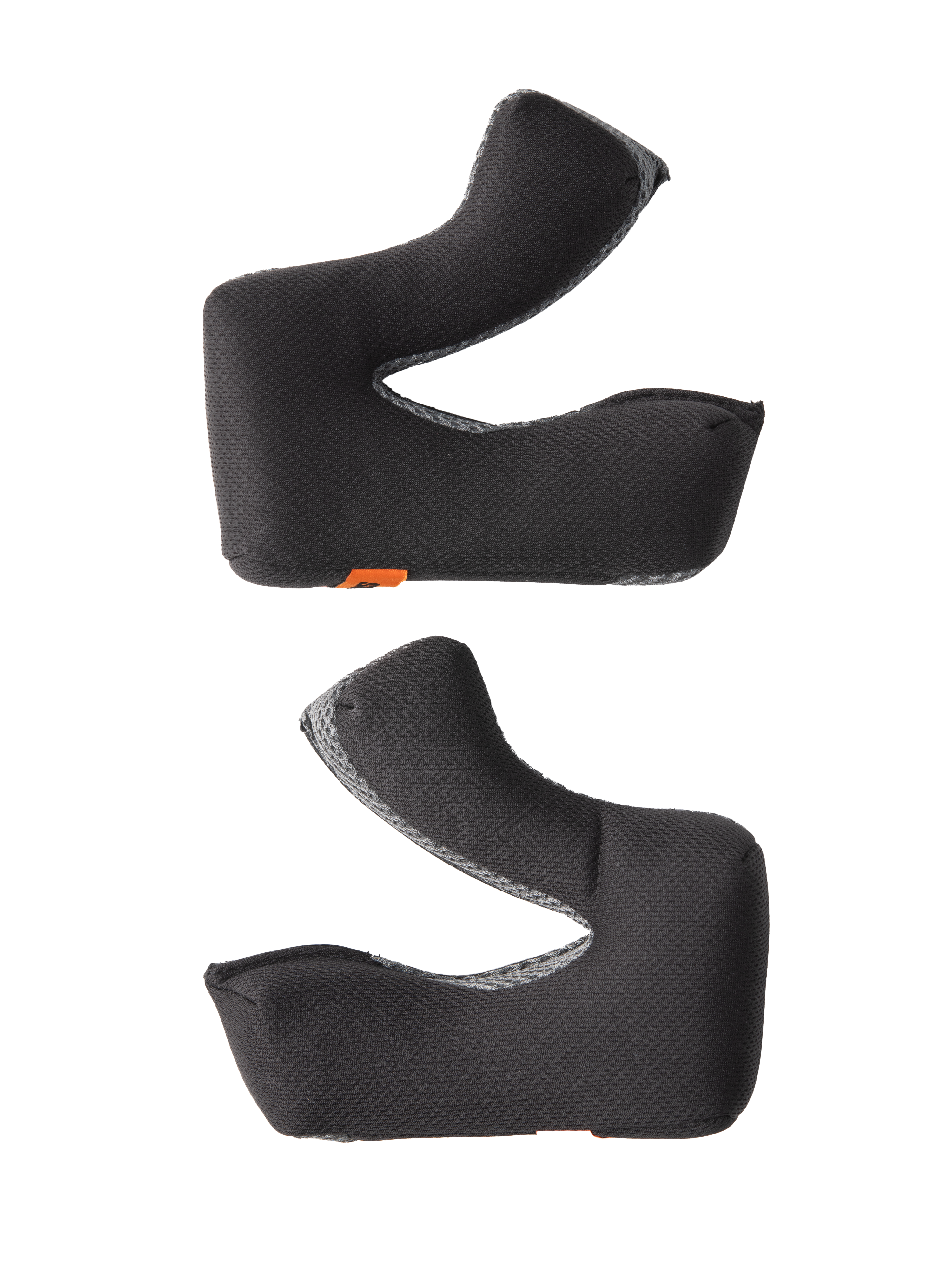 Alpinestars S-M3 kindpudssæt +5MM, udskiftningspuder til motocrosshjelm, sort tekstureret stof med grå mesh-kanter, ergonomisk kontureret design, fugttransporterende materiale for forbedret komfort og sikker pasform