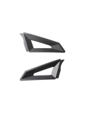 Alpinestars S-M3 Top Vent Sides, Black, pair of replacement helmet ventilation components, geometric design with triangular cutouts, matte finish, plastic construction for motocross helmets