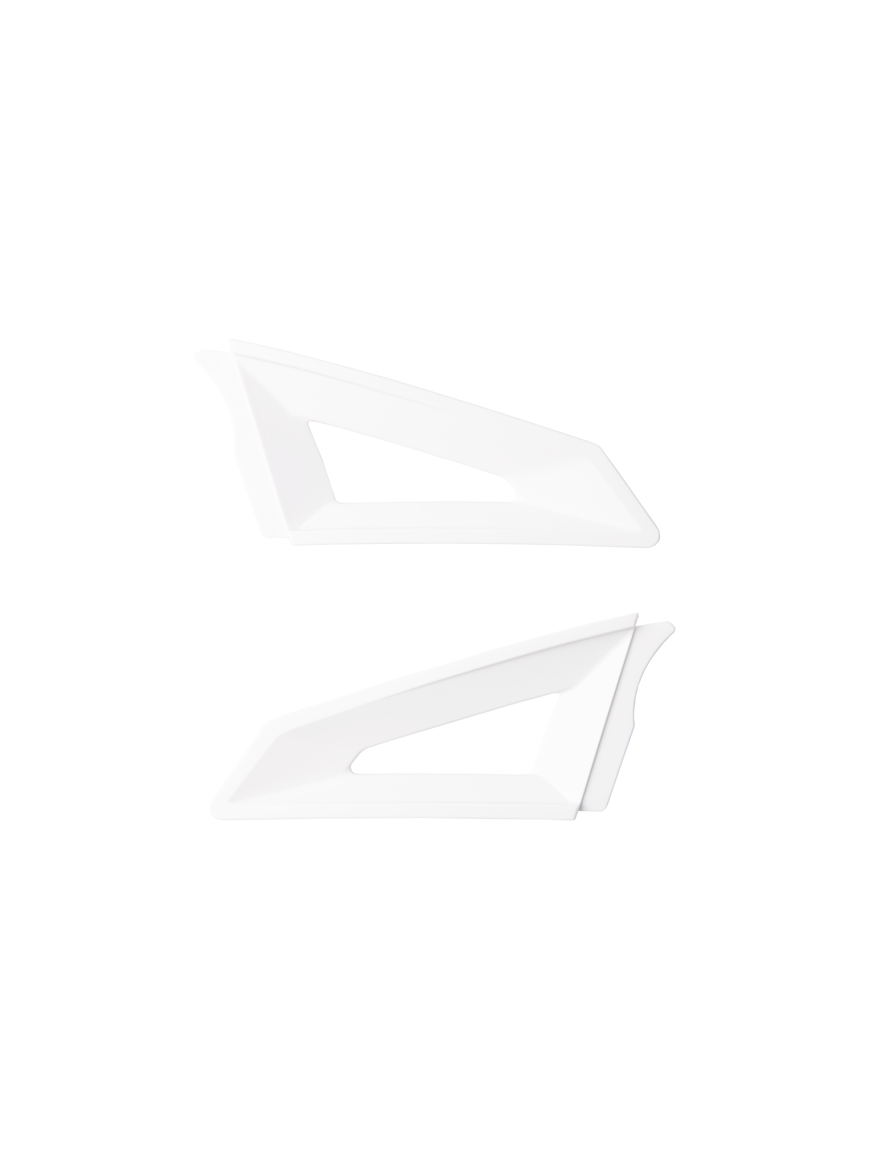 Alpinestars S-M3 Top Vent Sides, ventilationsudstyr til hjelm, hvid, et par aerodynamiske reservedele med trekantede udskæringer, konstruktion i slagfast plast